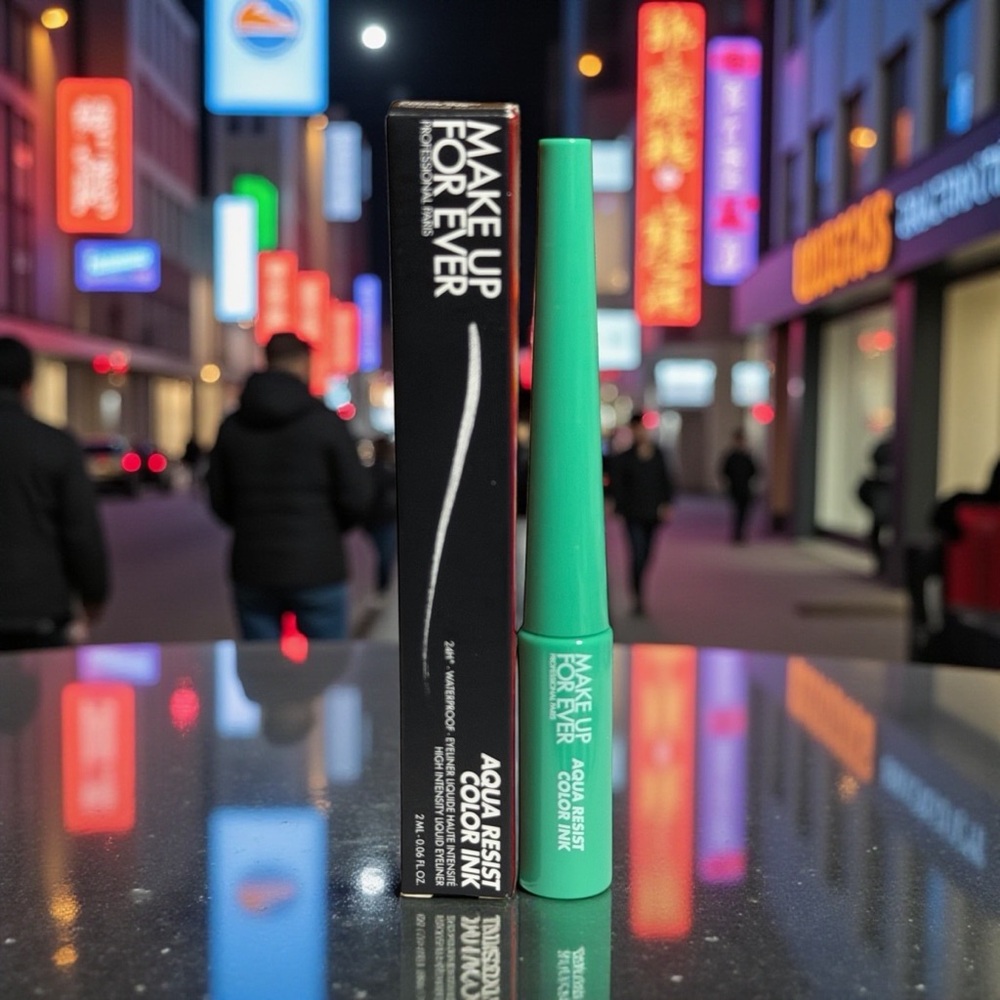 Make Up For Ever Aqua Resist Liquid Eyeliner in Matte Mint Green Waterproof